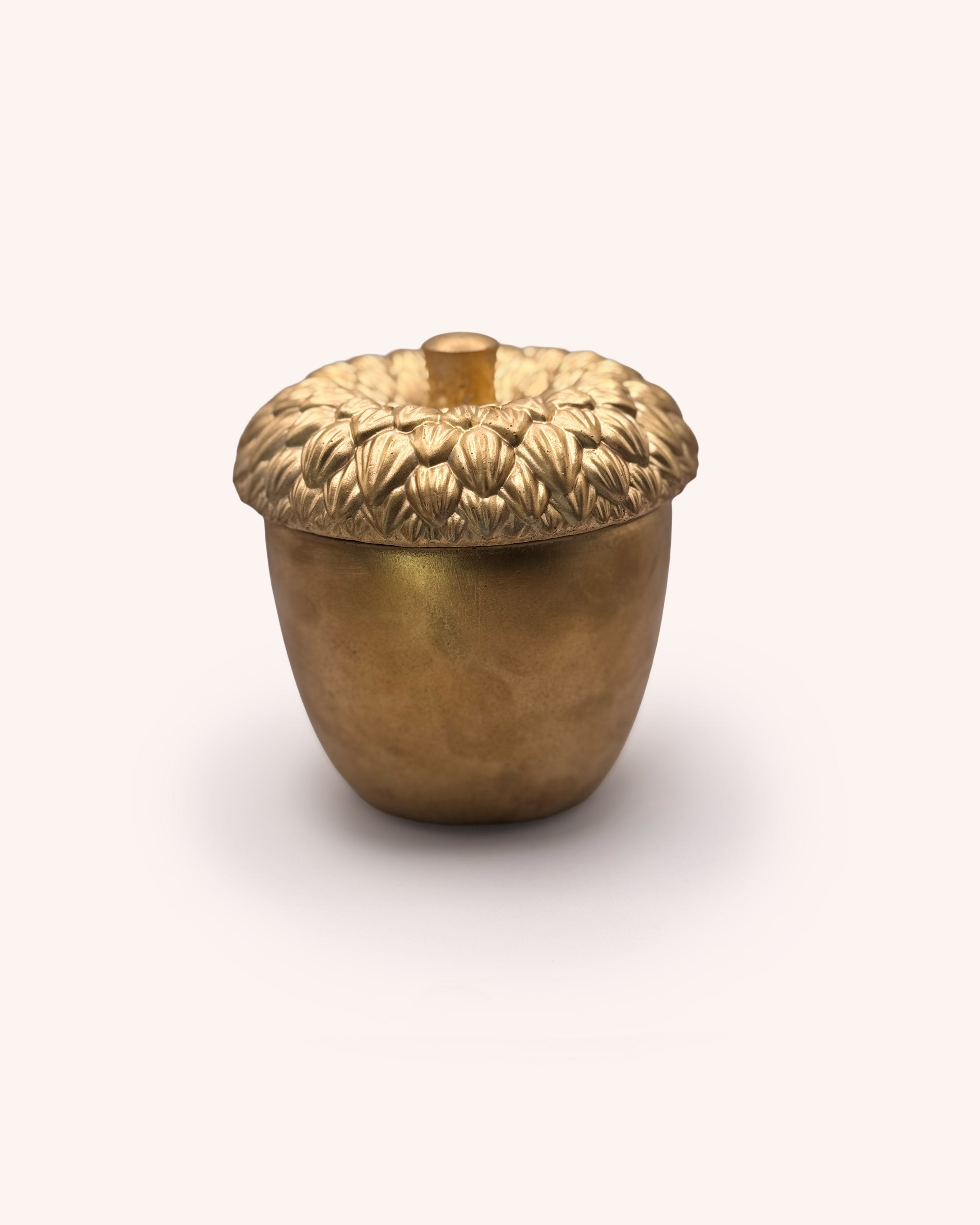 Golden Acorn Candle